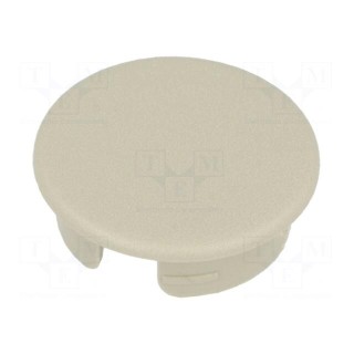Cap | ABS | beige | push-in | Application: A2523,A2623 | Shape: round