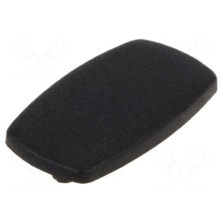 Cap | ABS | black | push-in | Application: A2423 | Shape: oval