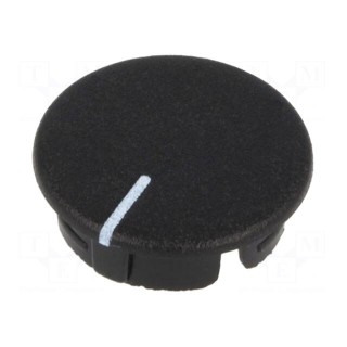 Cap | ABS | black | push-in | Pointer: white | Application: A2523,A2623