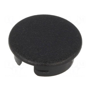 Cap | ABS | black | push-in | Application: A2516,A2616 | Shape: round