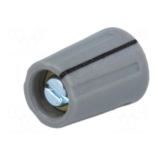 Knob | with pointer | ABS | Øshaft: 3mm | Ø10.5x14mm | grey | A2610 | A4110