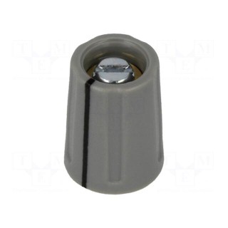 Knob | with pointer | ABS | Øshaft: 3mm | Ø10.5x14mm | grey | A2610 | A4110