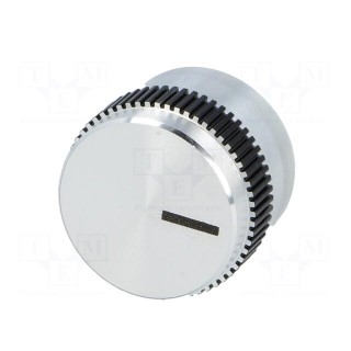 Knob | with pointer | aluminium | Øshaft: 6mm | Ø20x15mm | grey-black