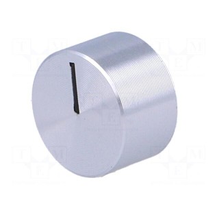 Knob | with pointer | aluminium,plastic | Øshaft: 4mm | Ø12x7.2mm