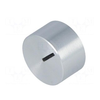 Knob | with pointer | aluminium,plastic | Øshaft: 6mm | Ø12x7.1mm
