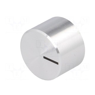 Knob | with pointer | aluminium,plastic | Øshaft: 6mm | Ø17.8x12mm