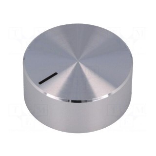 Knob | with pointer | aluminium,plastic | Øshaft: 6mm | Ø37.8x15.9mm
