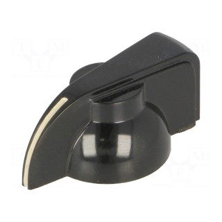 Knob | with pointer | Øshaft: 6mm | Ø19x12.8mm | screw fastening