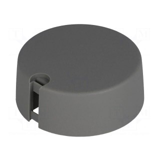 Knob | with pointer | plastic | Øshaft: 4mm | Ø40x16mm | grey | A10