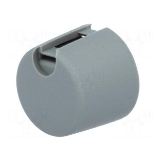 Knob | with pointer | plastic | Øshaft: 6.35mm | Ø20x16mm | grey | A10