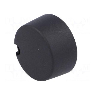 Knob | with pointer | plastic | Øshaft: 6.35mm | Ø31x16mm | black | A10