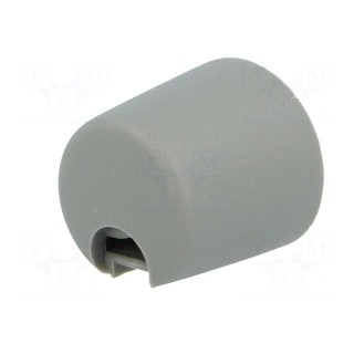 Knob | with pointer | plastic | Øshaft: 6mm | Ø16x16mm | grey | A10