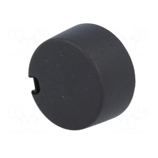 Knob | with pointer | plastic | Øshaft: 6mm | Ø31x16mm | black | push-in