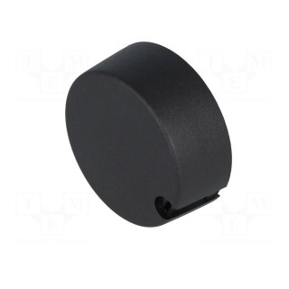 Knob | with pointer | plastic | Øshaft: 6mm | Ø40x16mm | black | push-in