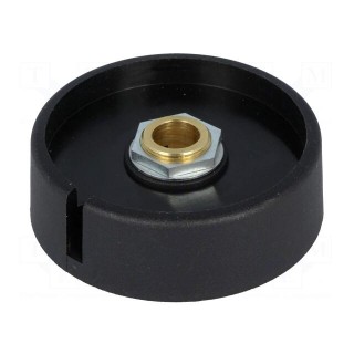 Knob | with pointer | polyamide | Øshaft: 8mm | Ø50x16mm | black