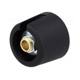 Knob | with pointer | polyamide | Øshaft: 6mm | Ø20x16mm | black