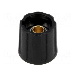 Knob | without pointer | ABS | Øshaft: 4mm | Ø16x15.5mm | black | A2516