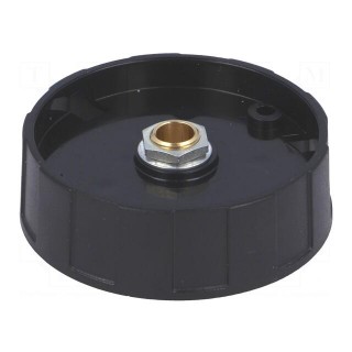 Knob | without pointer | ABS | Øshaft: 6mm | Ø50x15.5mm | black
