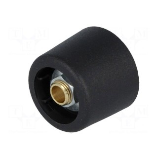 Knob | without pointer | polyamide | Øshaft: 6.35mm | Ø20x16mm | black