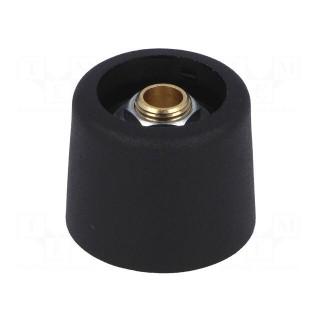 Knob | without pointer | polyamide | Øshaft: 6mm | Ø20x16mm | black