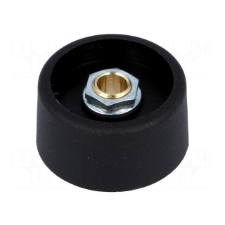Knob | without pointer | polyamide | Øshaft: 6mm | Ø31x16mm | black