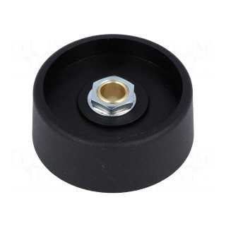 Knob | without pointer | polyamide | Øshaft: 6mm | Ø40x16mm | black