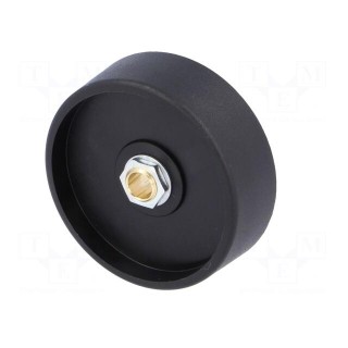 Knob | without pointer | polyamide | Øshaft: 6mm | Ø50x16mm | black