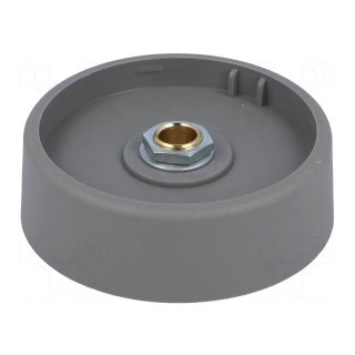 Knob | without pointer | polyamide | Øshaft: 6mm | Ø50x16mm | grey