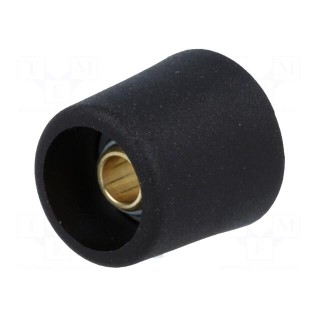 Knob | without pointer | polyamide | Øshaft: 6mm | Ø16x16mm | black