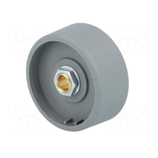 Knob | without pointer | polyamide | Øshaft: 6mm | Ø40x16mm | grey