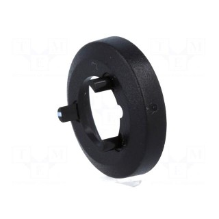 Nut cover with pointer | ABS | black | push-in | Ø: 17.5mm