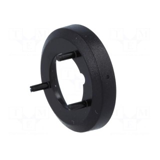 Nut cover with pointer | ABS | black | push-in | Ø: 19.3mm