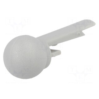 Pointer | plastic | grey | push-in | Application: A10 | Shape: sphere