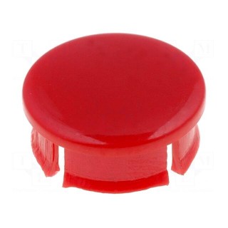 Cap | red | Mounting: push-in | plastic