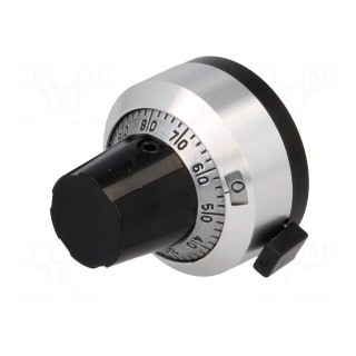 Precise knob | with counting dial | Shaft d: 6.35mm | Ø22.2mm