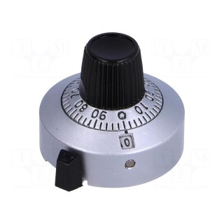 Precise knob | with counting dial | Shaft d: 6.35mm | Ø25.4x21.05mm