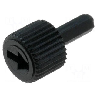 Knob | shaft knob | black | 10.8mm | for mounting potentiometers