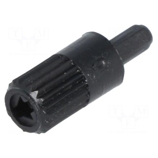 Knob | shaft knob | black | 10mm | for mounting potentiometers | CA9M