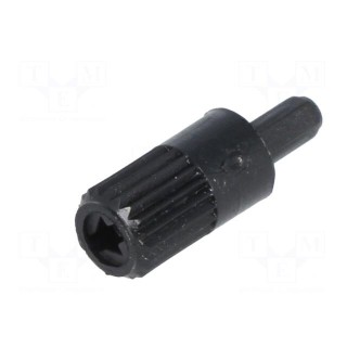 Knob | shaft knob | black | 10mm | for mounting potentiometers | CA9M