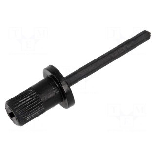 Knob | shaft knob | black | 12/21mm | for mounting potentiometers