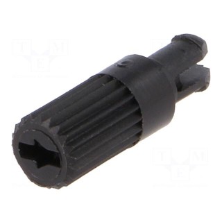 Knob | shaft knob | black | h: 11.7mm | Application: CA14 | B: 3.7mm