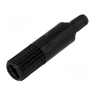 Knob | shaft knob | black | h: 18.7mm | for mounting potentiometers