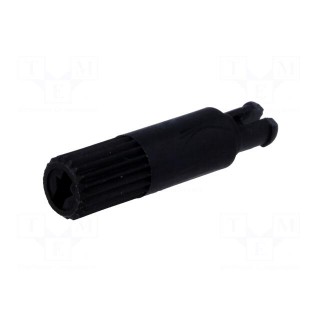 Knob | shaft knob | black | h: 18.7mm | for mounting potentiometers