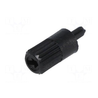 Knob | shaft knob | black | Ø5mm | Application: CA6
