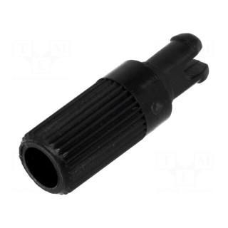 Knob | shaft knob | black | Ø6x12mm | Application: PT15N | B: 9mm
