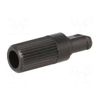 Knob | shaft knob | black | Ø6x12mm | Application: PT15N | B: 9mm