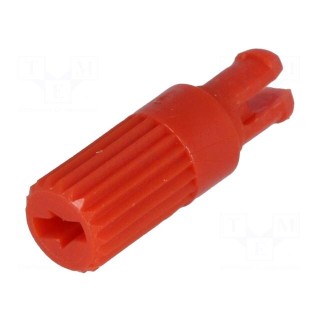 Knob | shaft knob | red | h: 11.7mm | Application: CA14 | B: 3.7mm