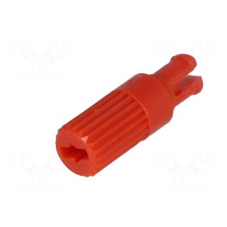Knob | shaft knob | red | h: 11.7mm | Application: CA14 | B: 3.7mm