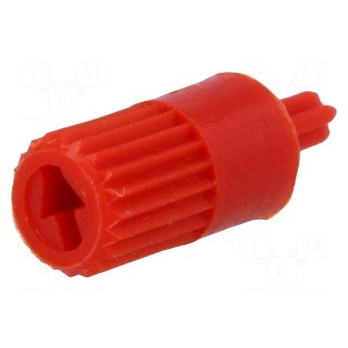 Knob | shaft knob | red | Ø5mm | for mounting potentiometers | CA6