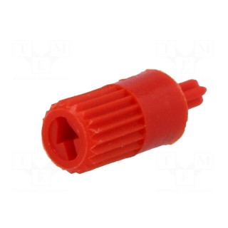 Knob | shaft knob | red | Ø5mm | for mounting potentiometers | CA6